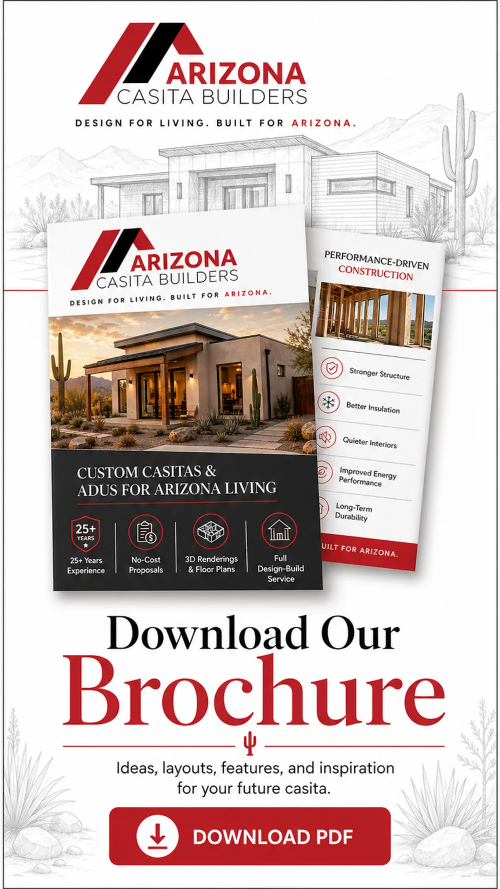 Download the Arizona Casita Builders ADU Design Collection brochure PDF
